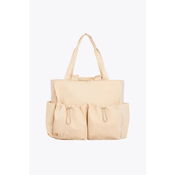 Beis Handbags - NWT Beis Sports Carryall Tote Duffle in Beige